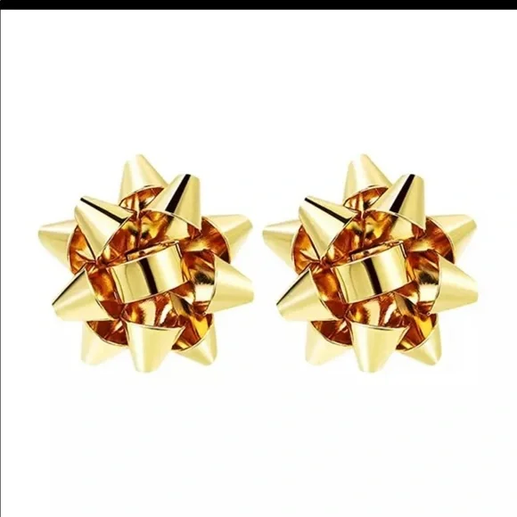 Brand New Christmas Bow Stud Earrings - Picture 3 of 5